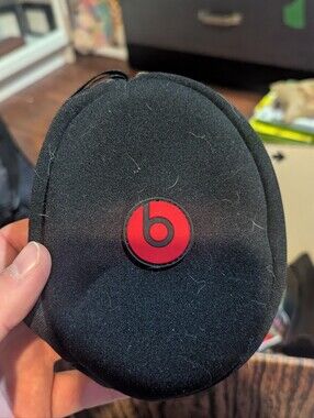 Beats by Dre Black Earbud Case with Red Logo